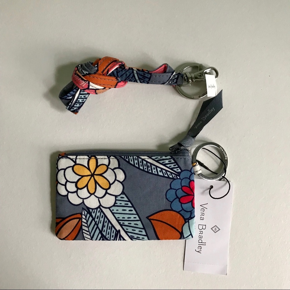 Vera Bradley Tropical Evening Zip ID Lanyard Set